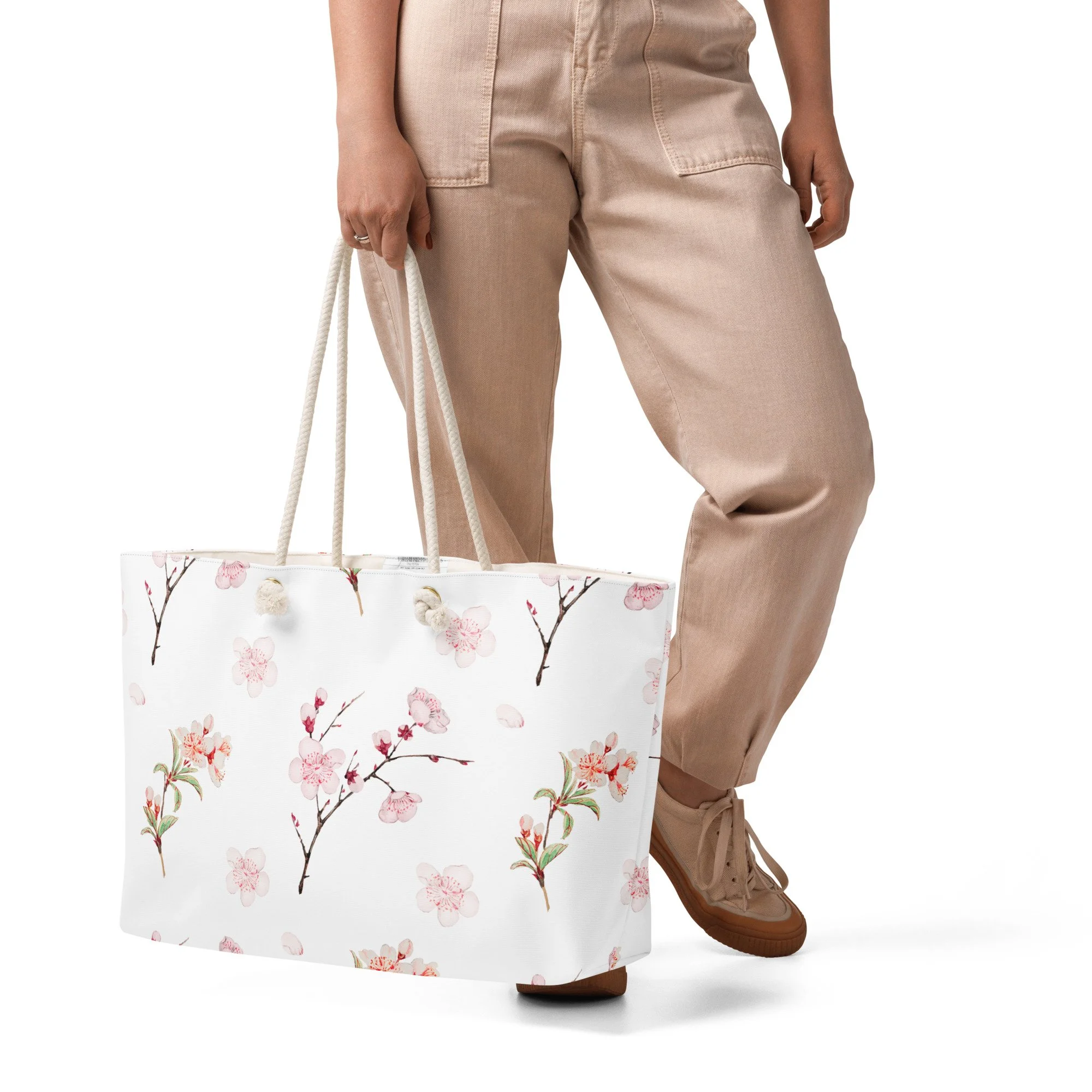 Pink Floral weekender bag