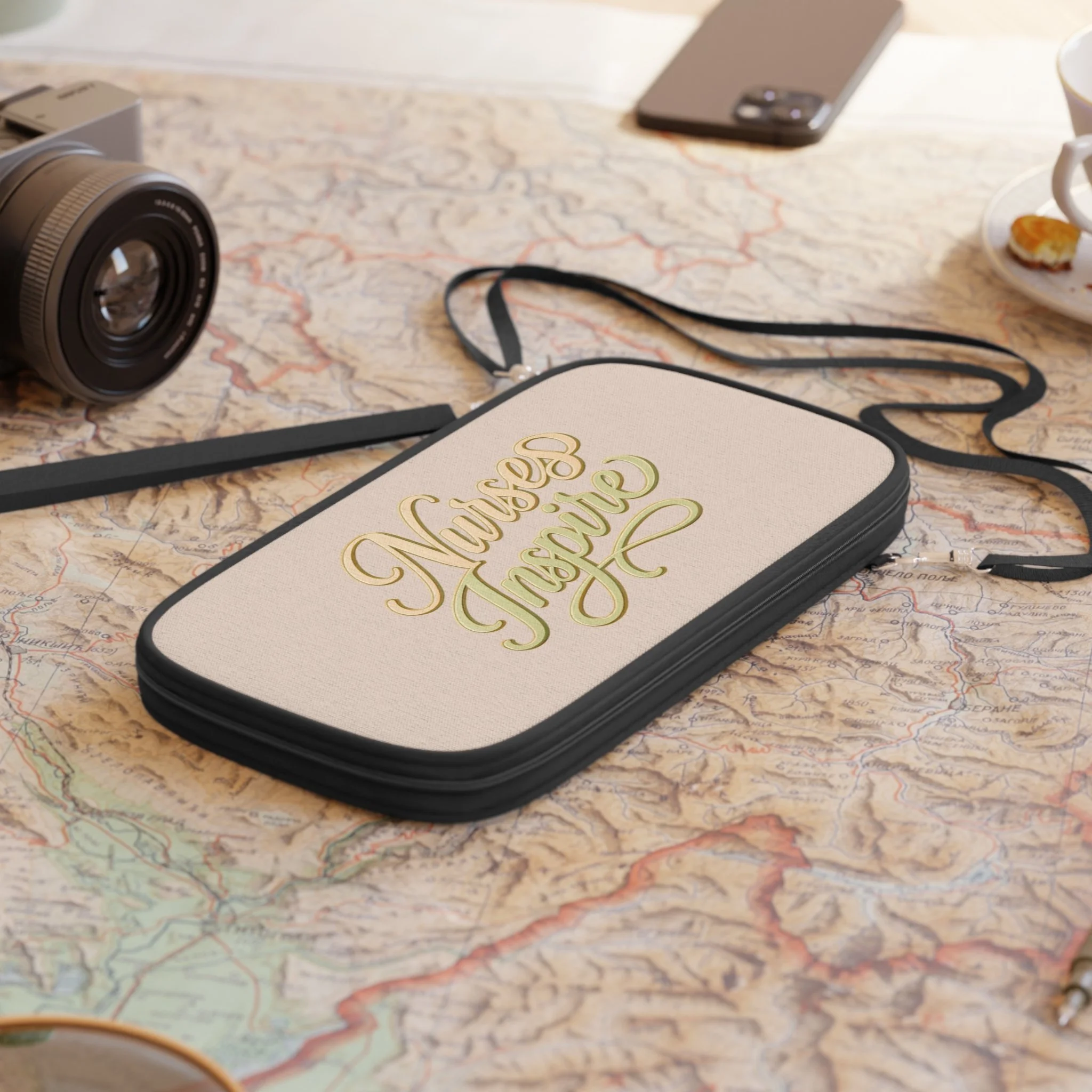 Passport Wallet — "Nurses Inspire" Travel Passport Holder for Nurses