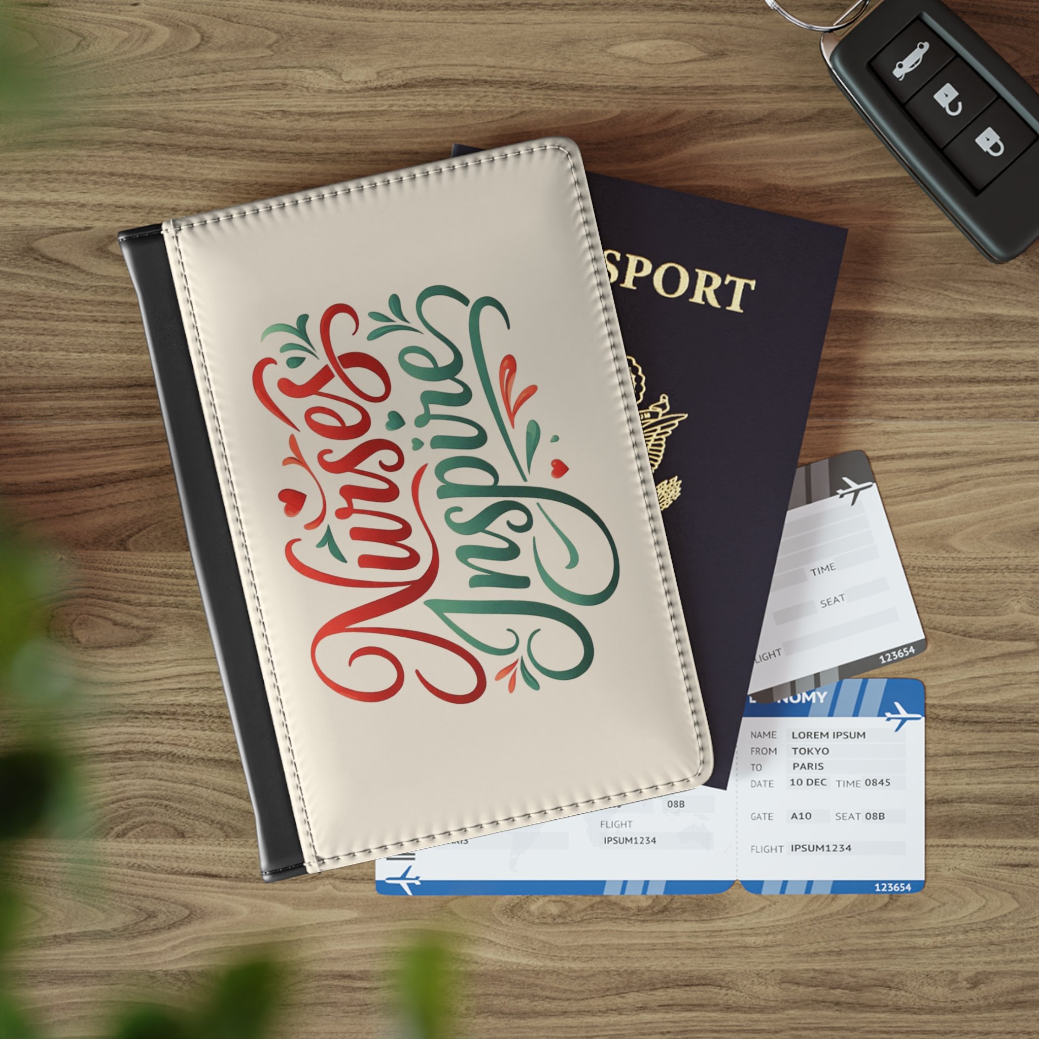 Nurse Inspires Passport Cover — Travel Wallet for Nurses, Medical Gift