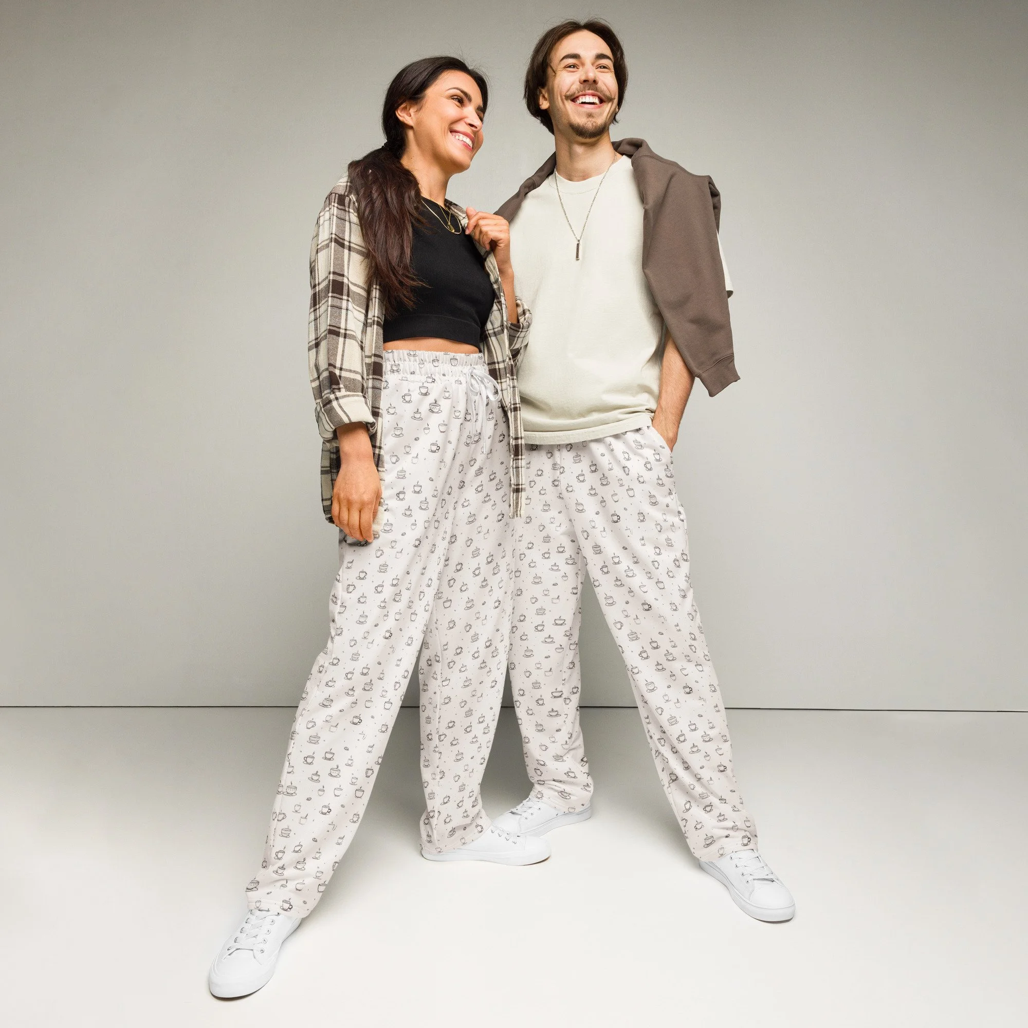 Coffee Time wide-leg joggers