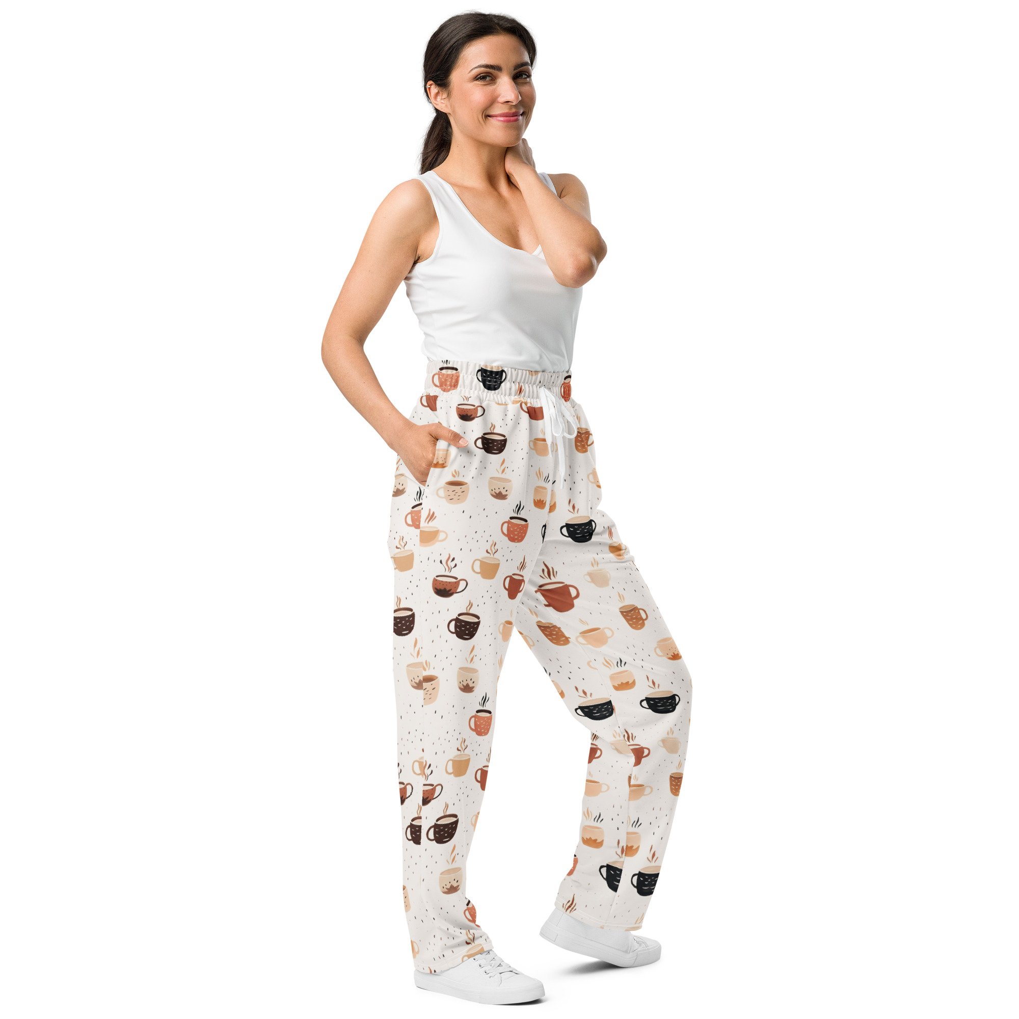 Coffee Time wide-leg joggers