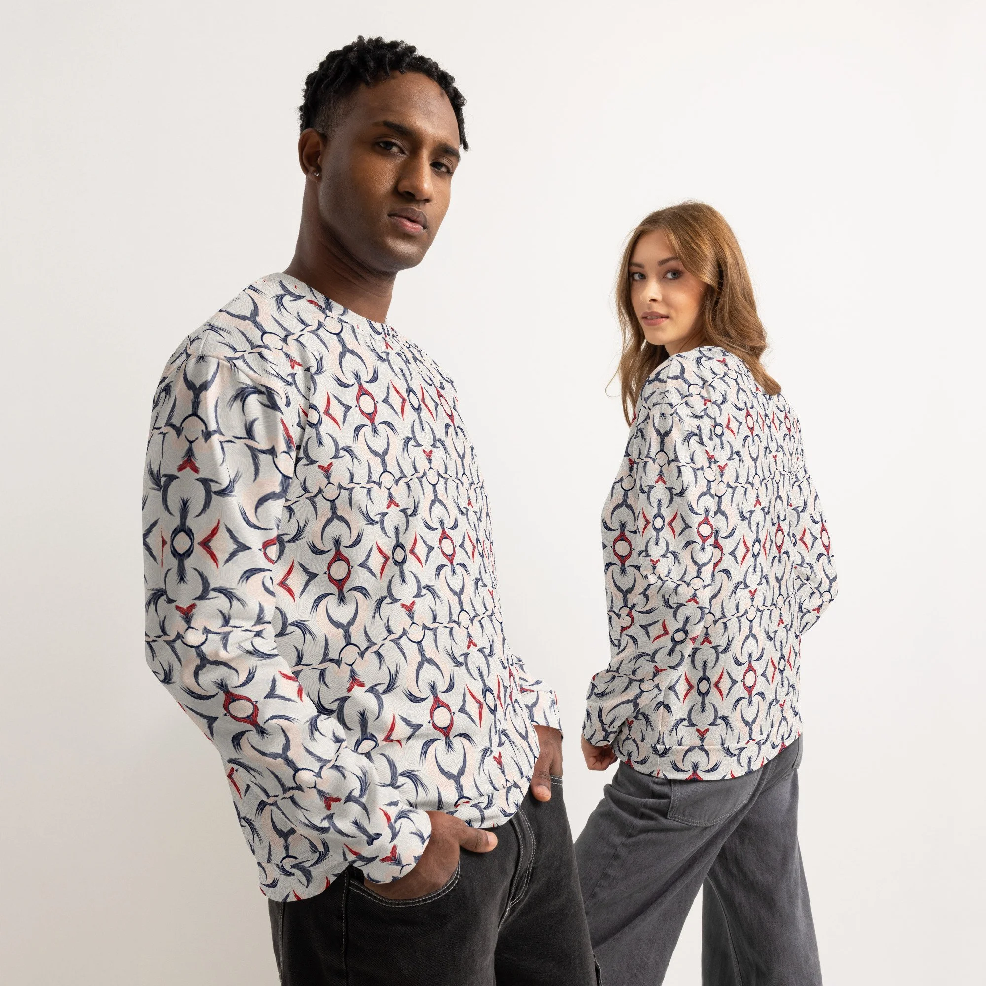 Abstracts unisex cotton sweatshirt