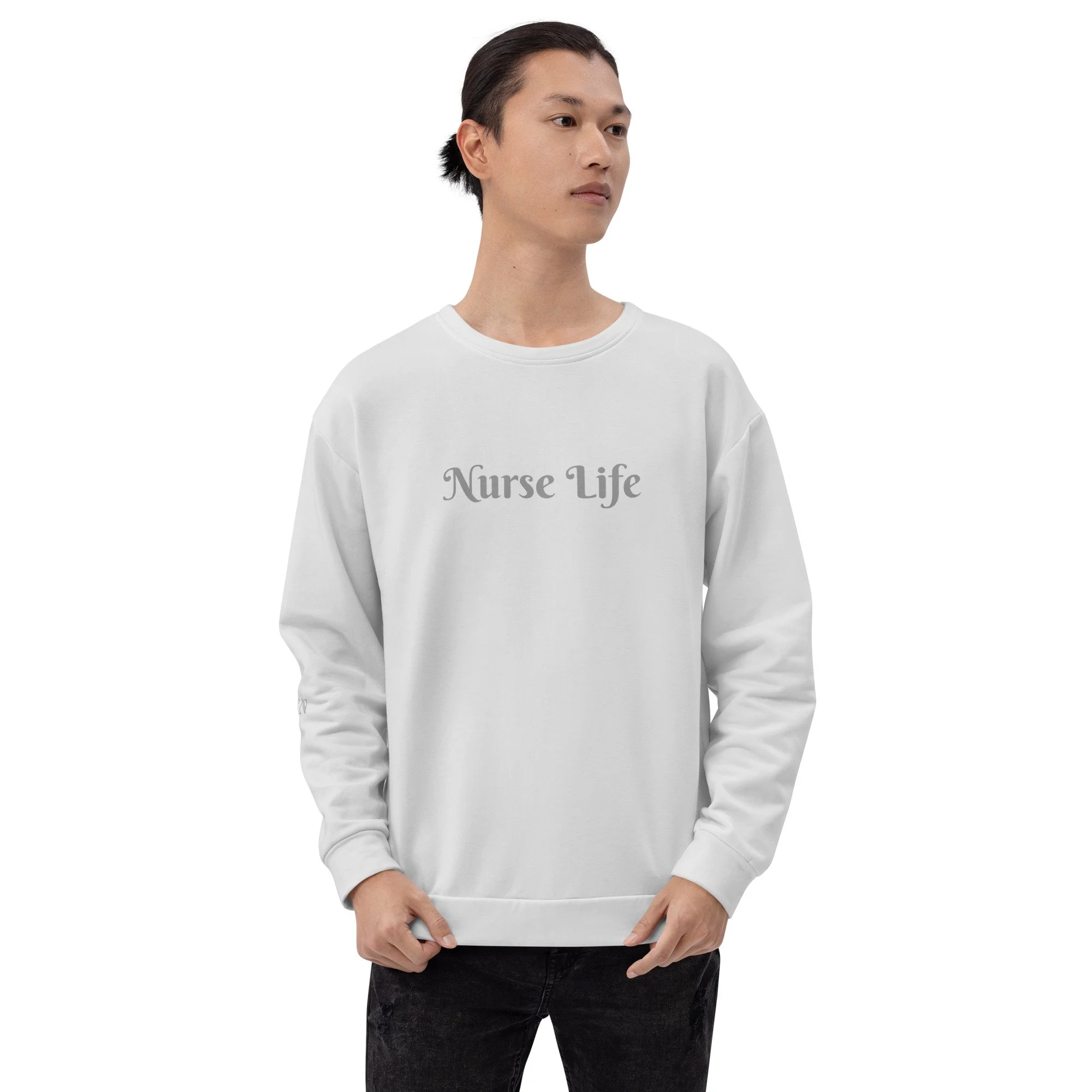 Nurse Life Whisper Grey Unisex Sweatshirt