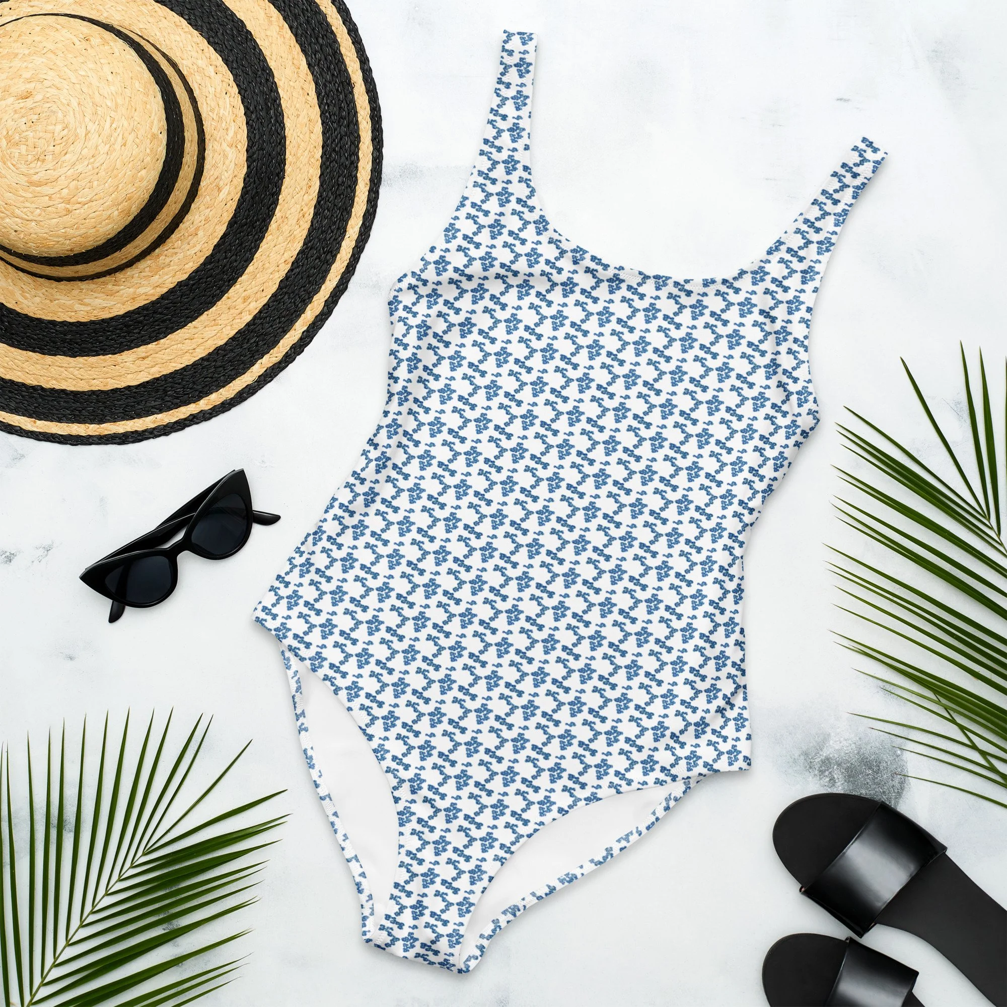 Blue Waves One-Piece Swimsuit