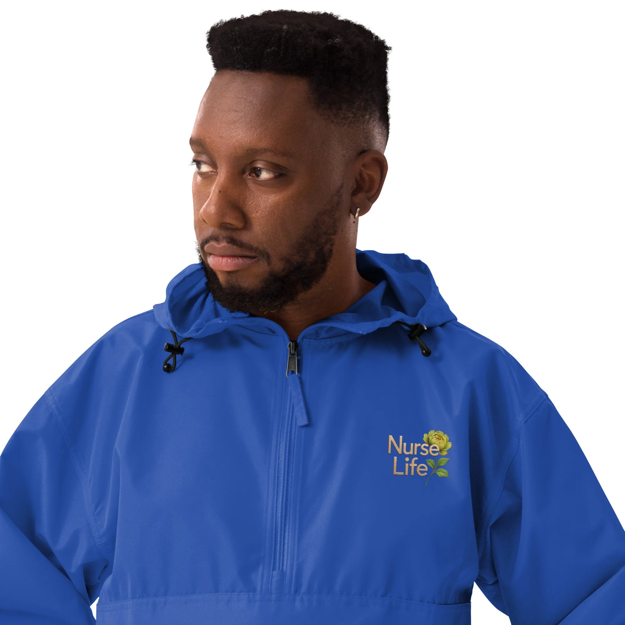 Nurse Life Embroidered Champion Packable Jacket