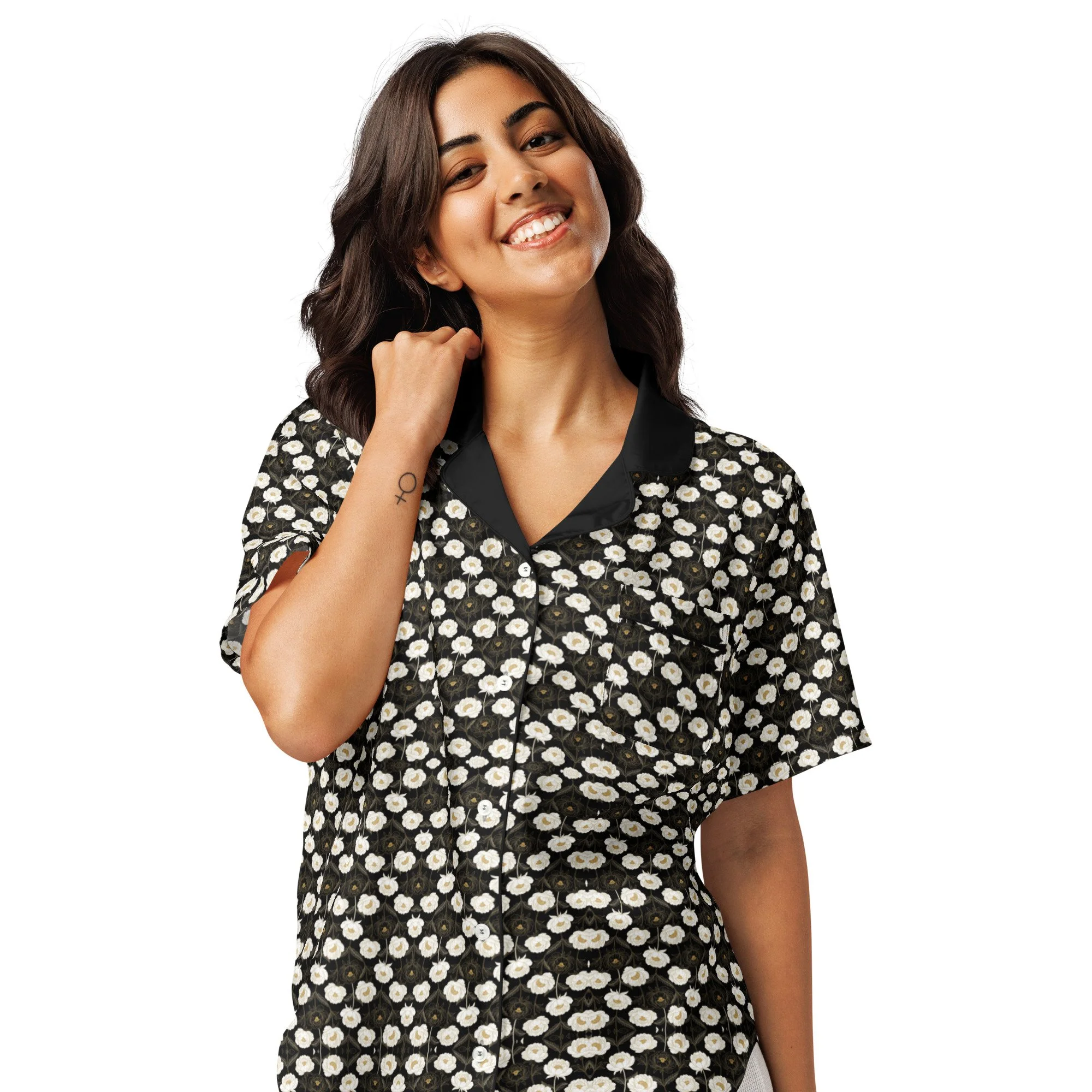 Silky Peonies pajama top
