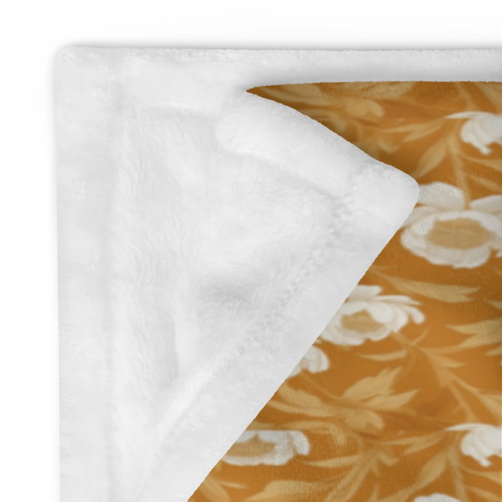 Golden Peonies Throw Blanket