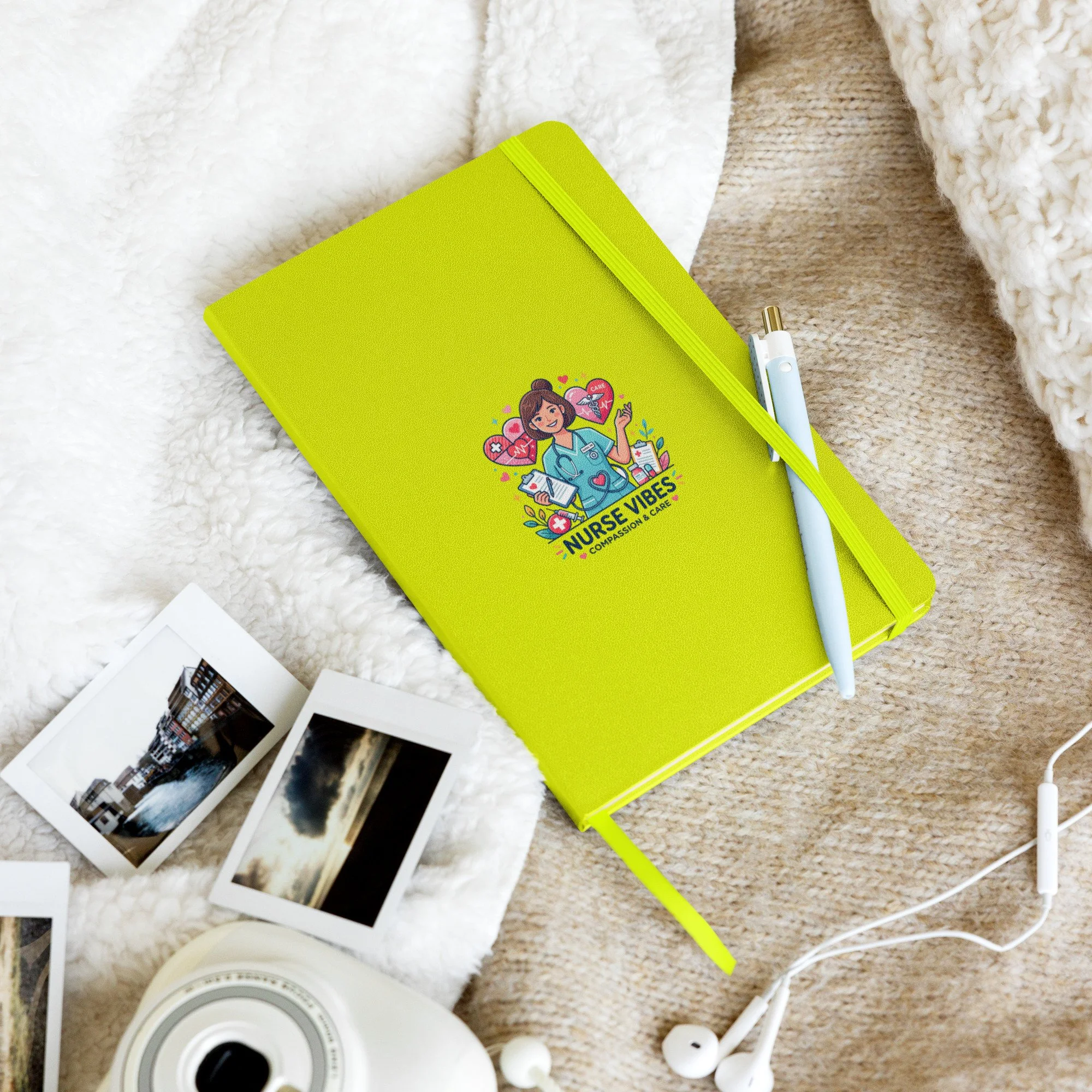 Nursing Vibes hardcover bound notebook