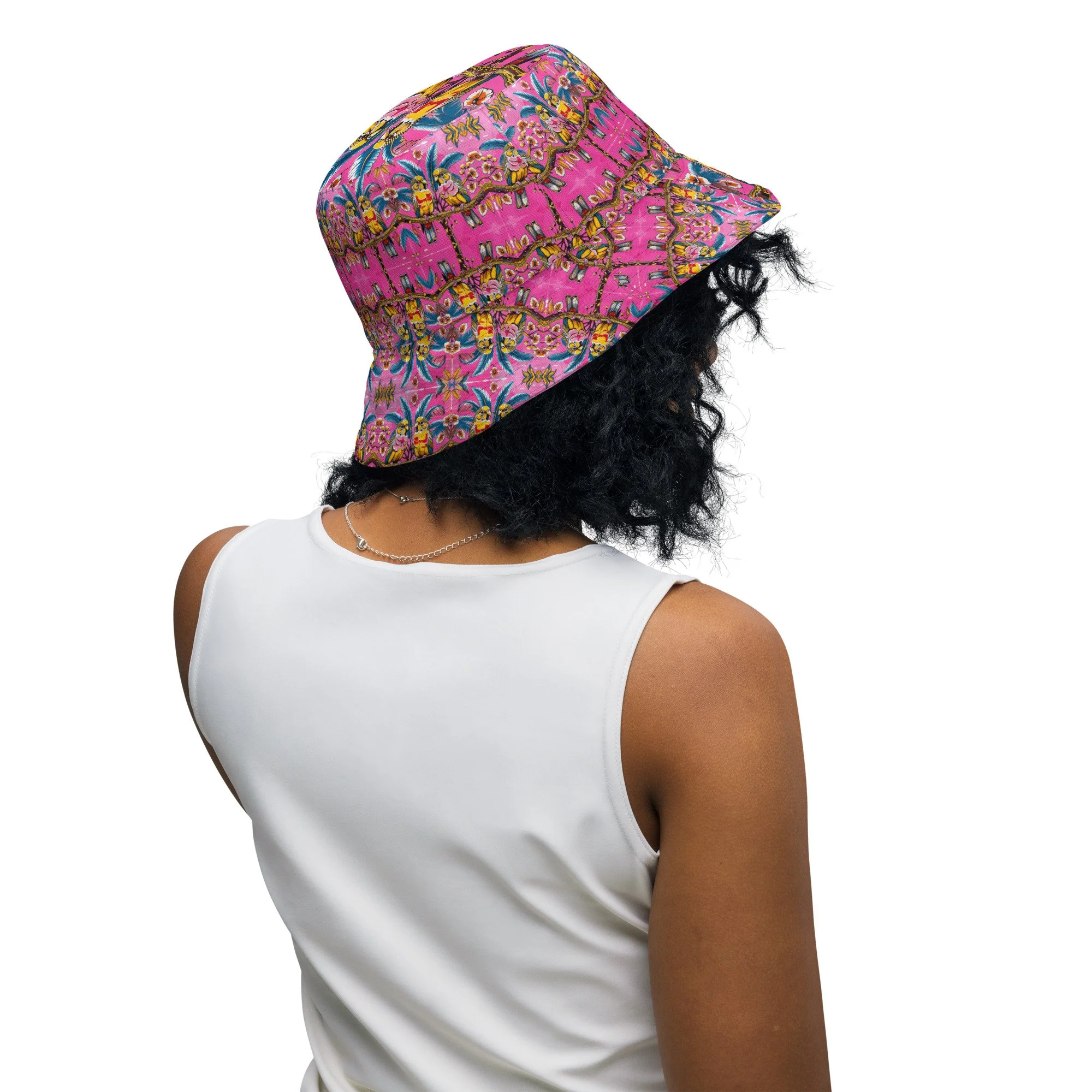 Love Birds reversible bucket hat