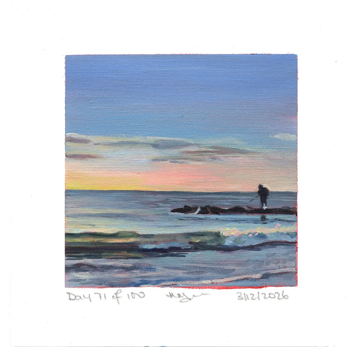 Day 71 of 100: "Fishing at Sunset I"