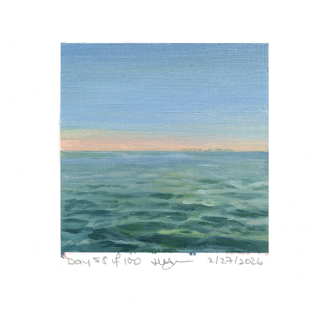 Day 58 of 100: "Sea Green"