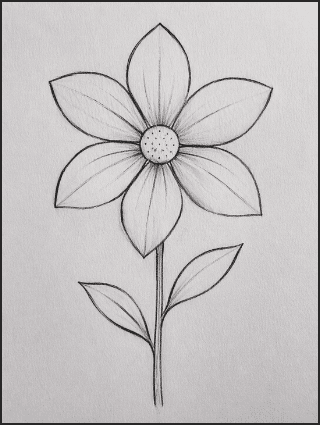 Single Flower With Visible Petals