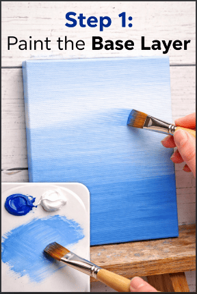 step one of how to paint water