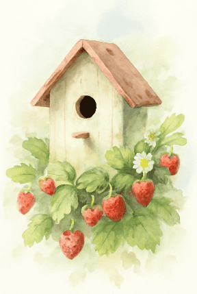 Strawberry Patch Birdhouse