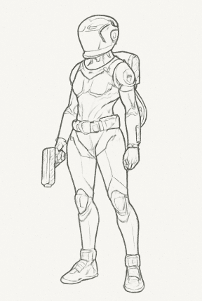 Futuristic Sci-fi Outfit And Gadgets