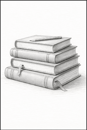 Stack Of Books On A Table