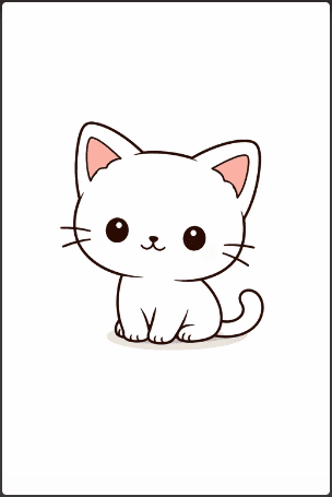 Chibi Style Cat Drawing