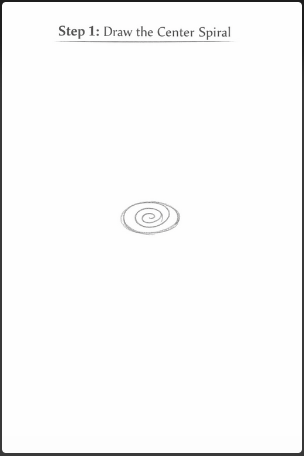 step one of how to draw a rose