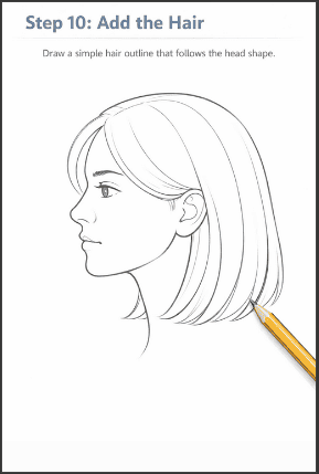 Add the Hair to Side Profile