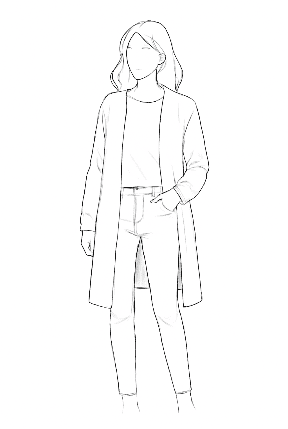 Simple Long Cardigan And Skinny Jeans