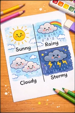 Weather Drawing for Kids