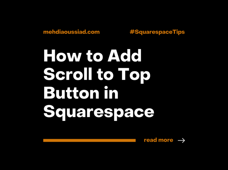 diakritisk Smidighed Akrobatik How to Add Back to Top Button in Squarespace for Free