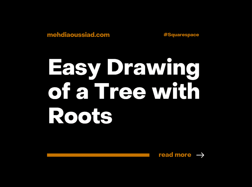 Easy Drawing of a Tree with Roots for Beginners