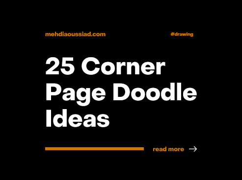25 Corner Page Doodle Ideas for Notebook Decorations
