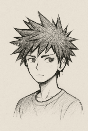 Easy Spiky Hair Drawing