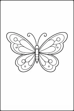 Butterfly Outline Drawing