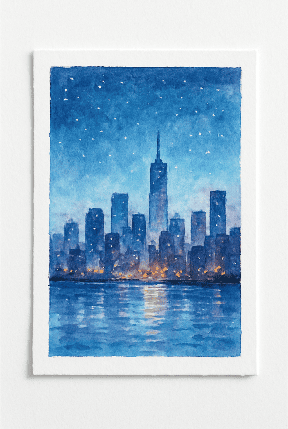 City Skyline Acrylic Painting Idea On Canvas