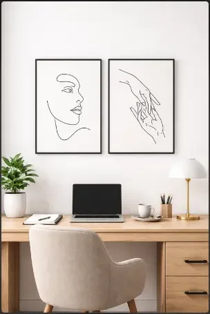 Minimalist Line Art for Wall