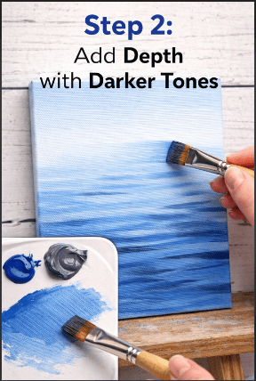 step two of how to paint water step by step