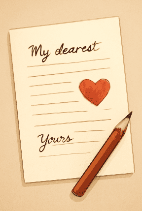 Illustrated Love Letter Page