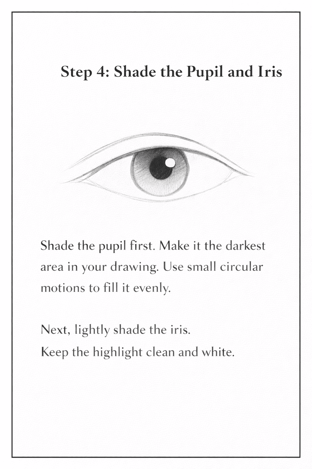 step 4 of how to draw eyes