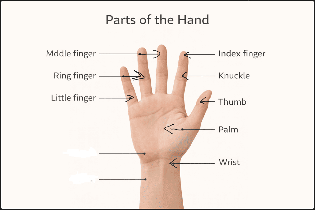 main parts of the hand