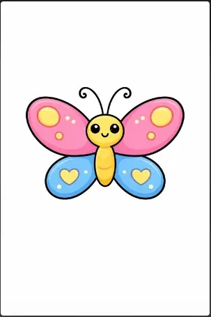 Cartoon Butterfly Drawing