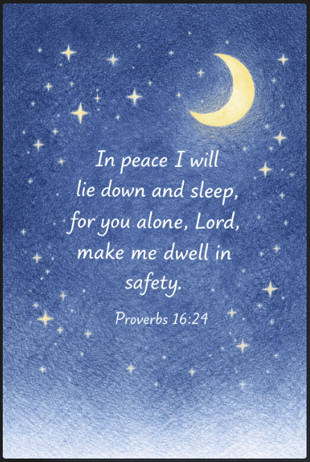 Moon and Stars with Psalm