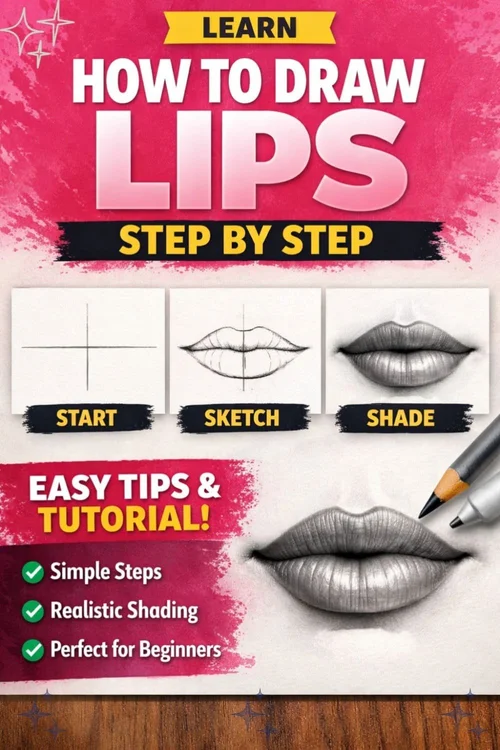How to Draw Lips Step By Step Easy Tutorial