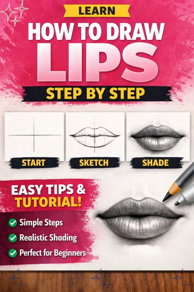 How to Draw Lips Step By Step Easy Tutorial