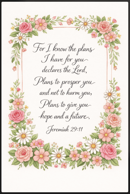 Floral Frame Around Jeremiah