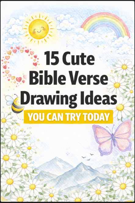 cute bible verse drawing ideas