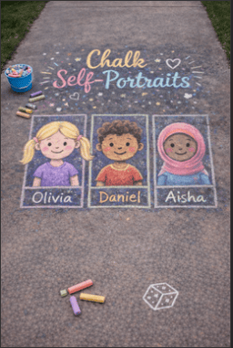 Chalk Self-Portraits