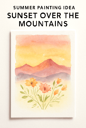 Sunset Over The Mountains