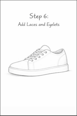 drawing shoes step by step