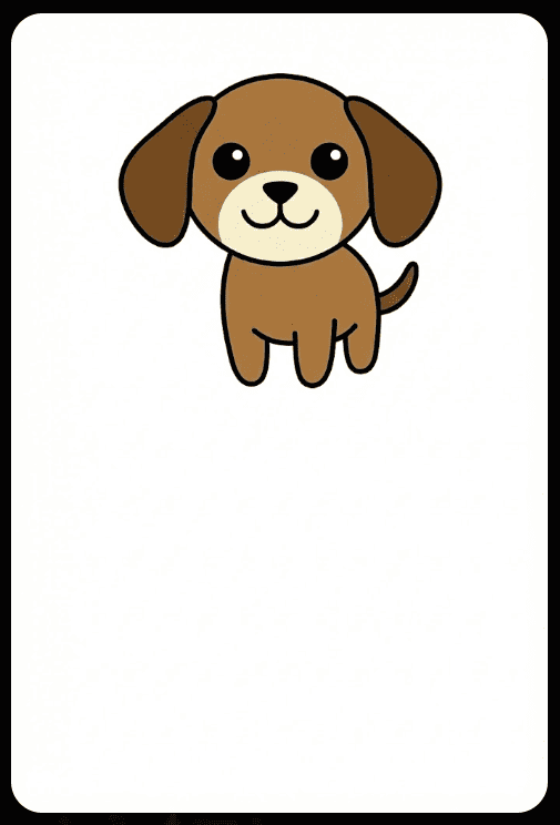 Simple Dog Drawing for kids