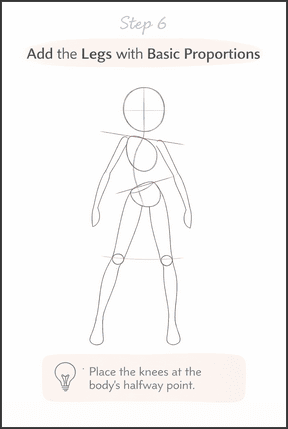 step six of how to draw a body