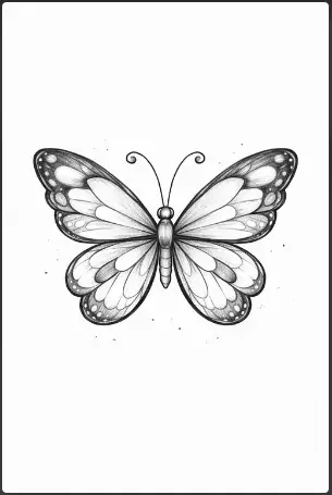 Butterfly Pencil Shading