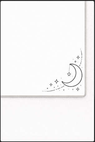 Crescent Moon Corner Doodle Idea