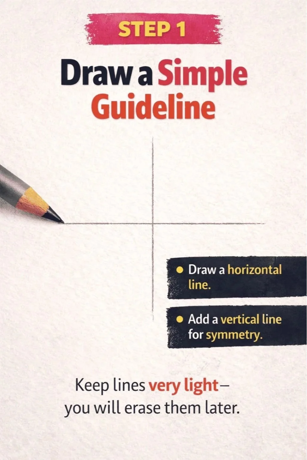 step one of how to draw lips